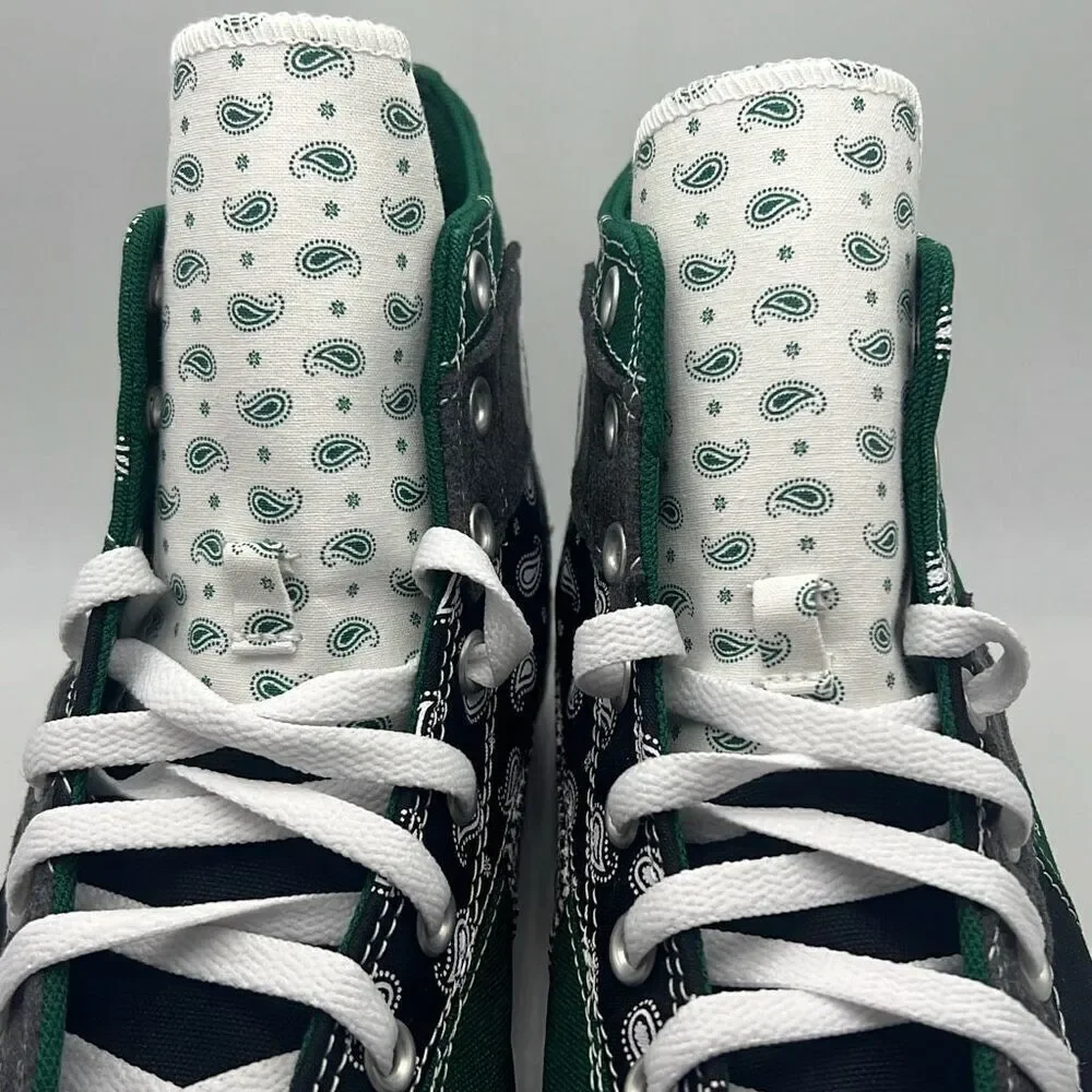 Converse Chuck Taylor All Star Hi Men’s Sz 10.5 Hacked Paisley Patterns Sneakers - Picture 5 of 10
